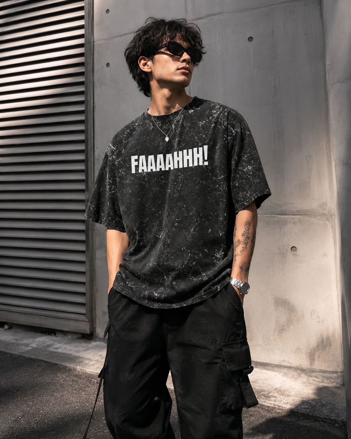 Unisex Acid Washed Oversized Tee